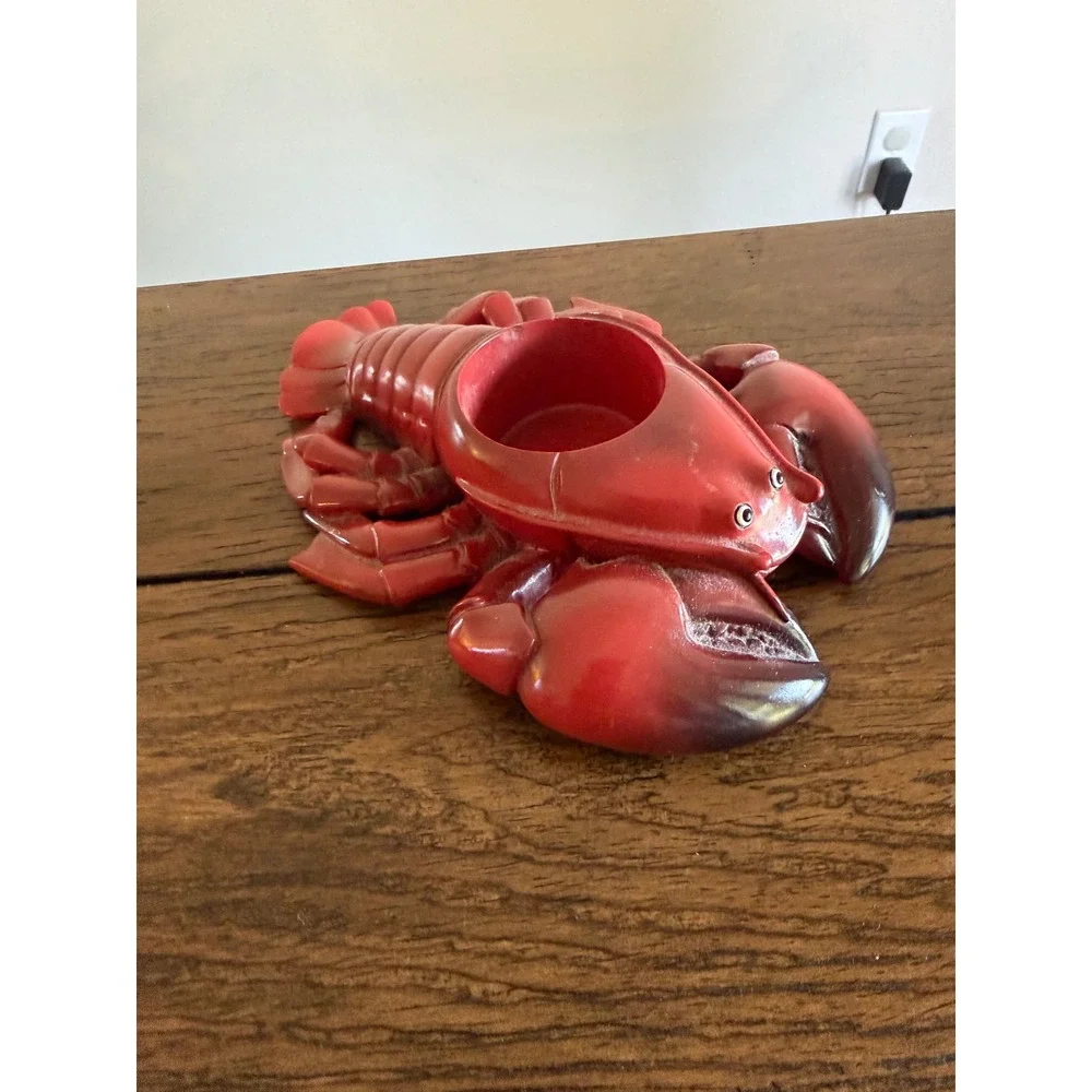 Yankee Candle Lobster Tea Light Holder Red Coastal beach Decor